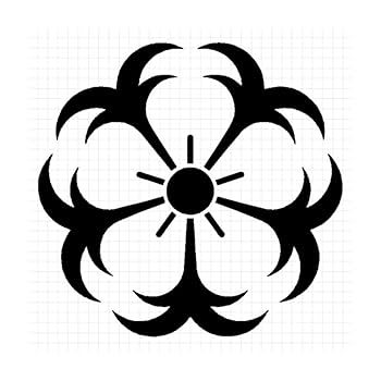 [184枚]家紋ステッカー Amazon.co.jp: 家紋シール 丸に隅立て四つ目紋 直径4cm 丸型 4枚